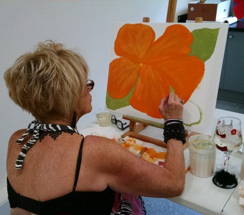 Paint Your Art Out - Hibiscus_Wine Painter